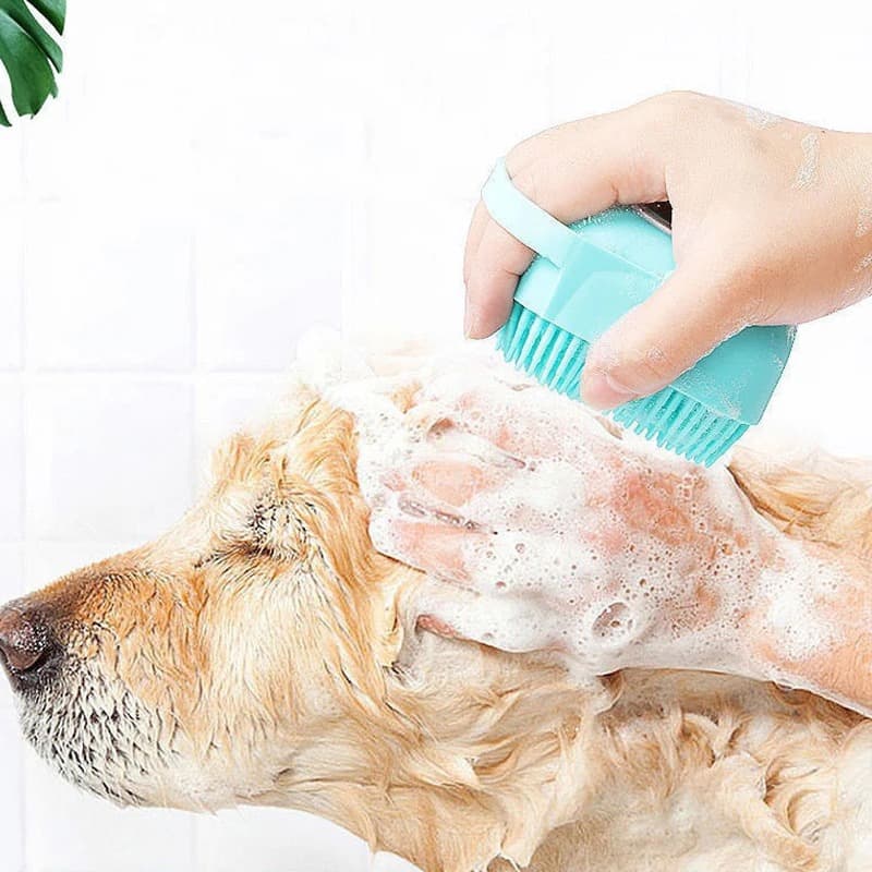 Brosse de Nettoyage et Distributeur De Shampoing en Silicone – فرشاة الحمام من السيليكون — صورة 3