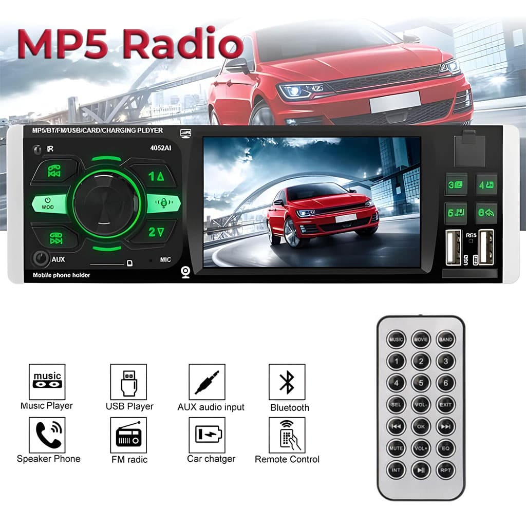 Autoradio MP5 4.1 Pouces FM Radio Ecran HD NO4053AI – مشغل راديو السيارات — صورة 1