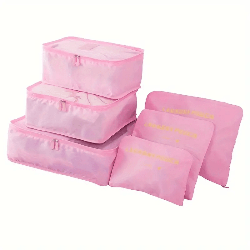 Ensemble de 6 Pcs Sacs de rangement Cube de voyage laundry Pouch — صورة 4
