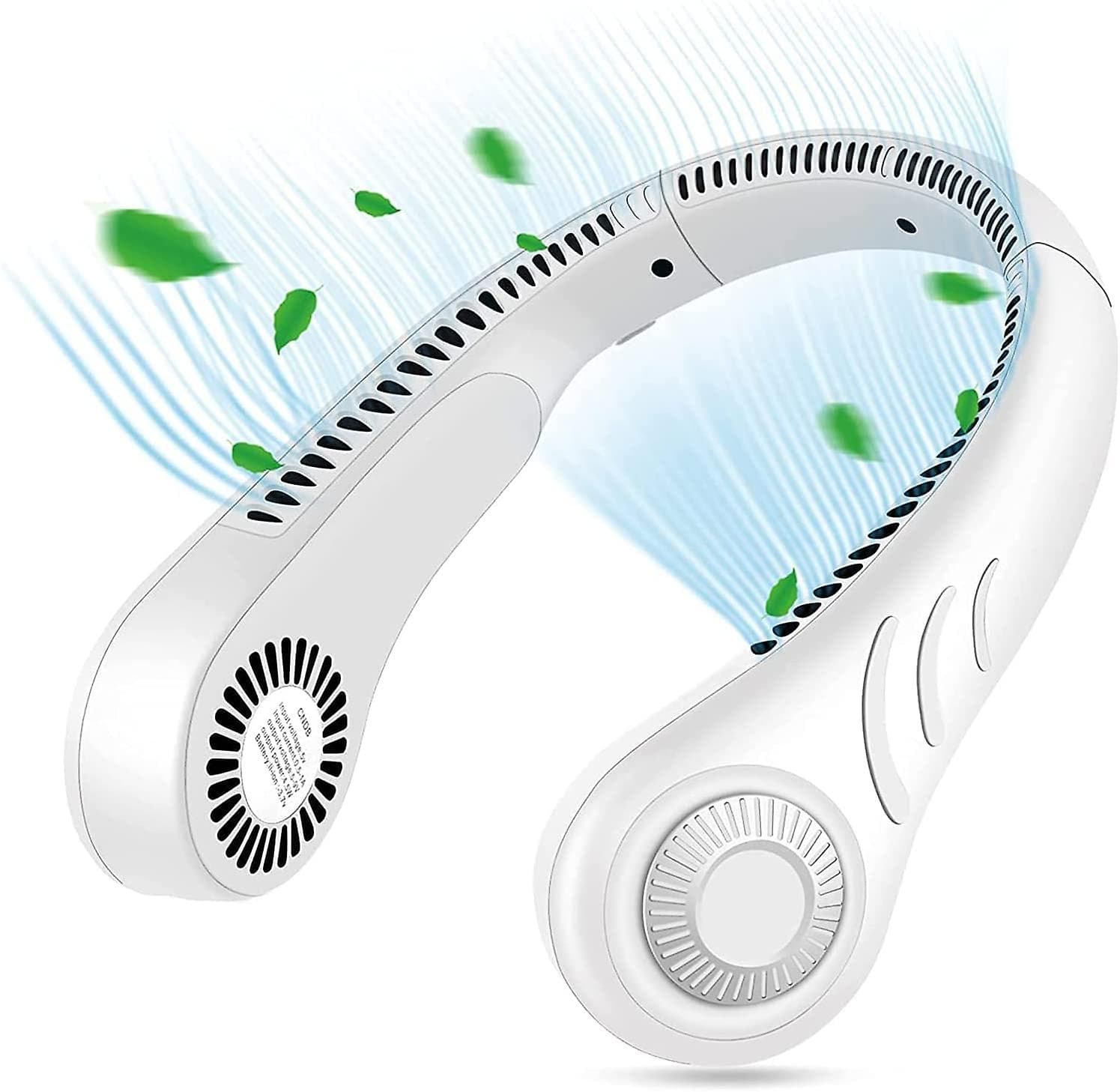 Ventilateur de cou portable 3 vitesses rechargeable USB, — صورة 2