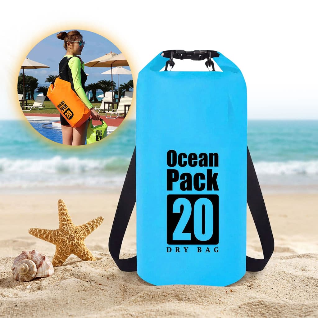 Sac Étanche Ocean Pack 20L Protection Waterproof Totale pour Kayak et Plage - حقيبة الظهر المائية المضادة للماء والتمزق أوشن باك (20 لتر) - Vacance & Loisir - صورة 1