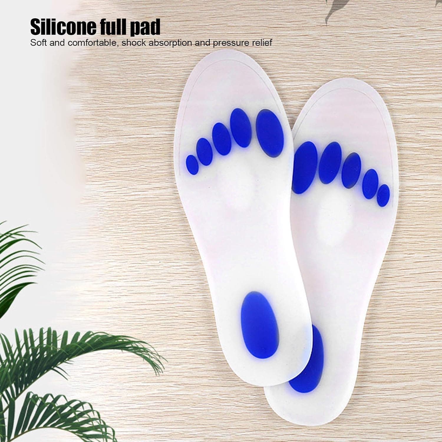 Paire de semelles en silicone souple coussinet complet pour les pieds — صورة 2
