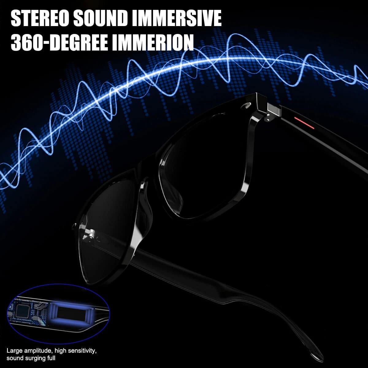 Lunettes Connectées GS03 de Traduction IA et Audio Open-Ear Bluetooth 5.4 - نظارات المترجم الذكية بالذكاء الاصطناعي - Électronique - صورة 10