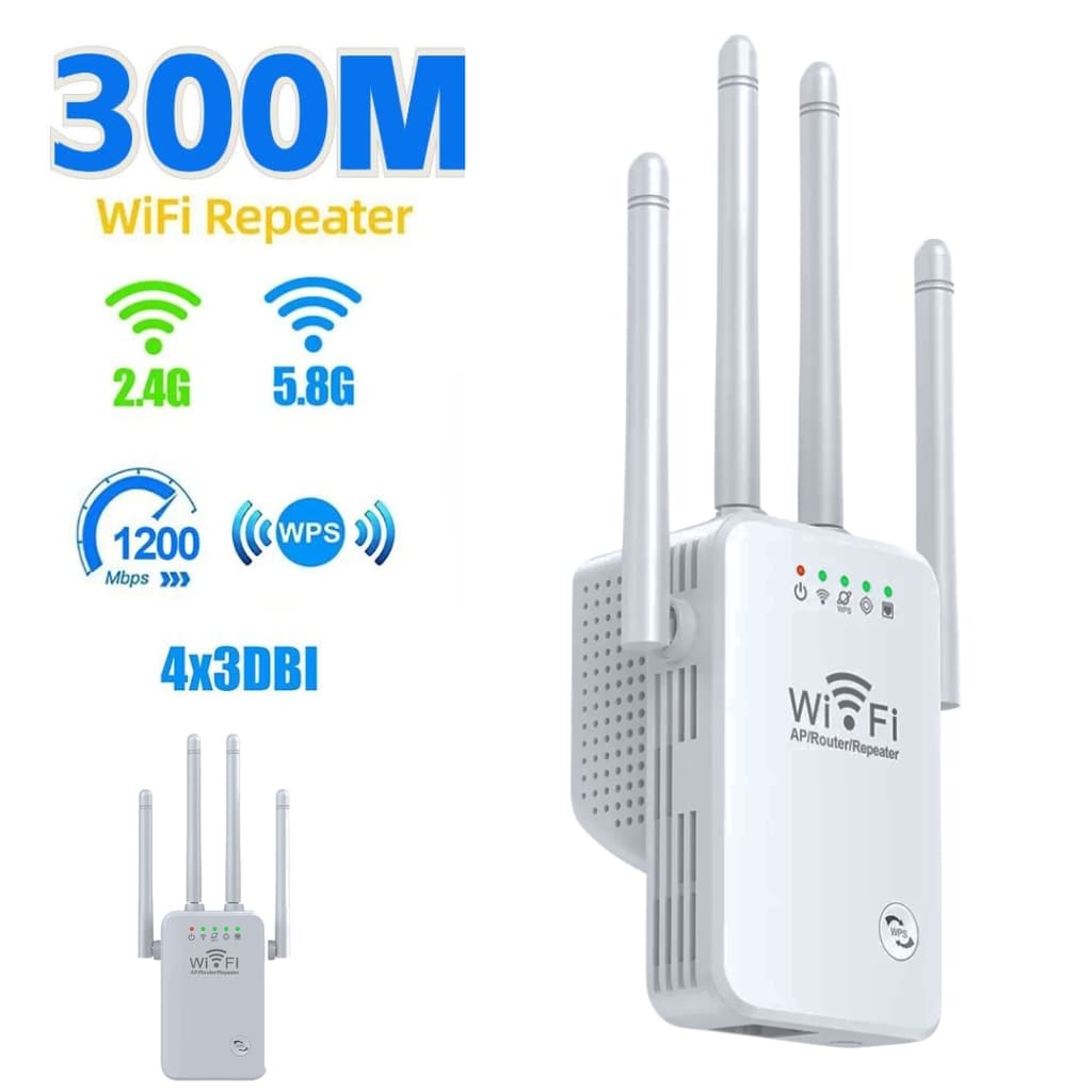 300M Wifi routeur sans fil répéteur 2.4G répéteur de Signal Extender 4 antenne routeur amplificateur de Signal pour la maison — صورة 1