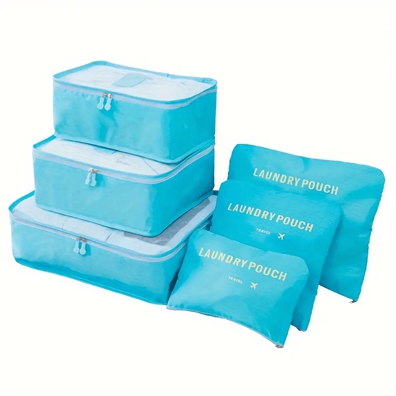 Ensemble de 6 Pcs Sacs de rangement Cube de voyage laundry Pouch — صورة 5
