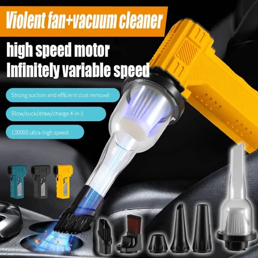 Souffleur Turbo et Aspirateur Portable F036-1 avec Accessoires - منفاخ ومكنسة الهواء التوربينية المحمولة (2 في 1) - Accessoires Auto/Moto - صورة 3