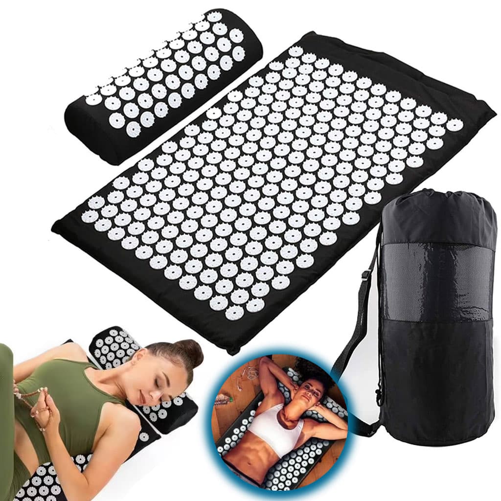 Coussin et Tapis Massage en Polymère d’acupression avec Sac de Rangement – بساط تدليك مع وسادة وحقيبة متنقلة — صورة 3