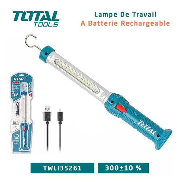 Lampe De Travail TOTAL Rechargeable Avec Base Magnétique TWL3606LI — صورة 1