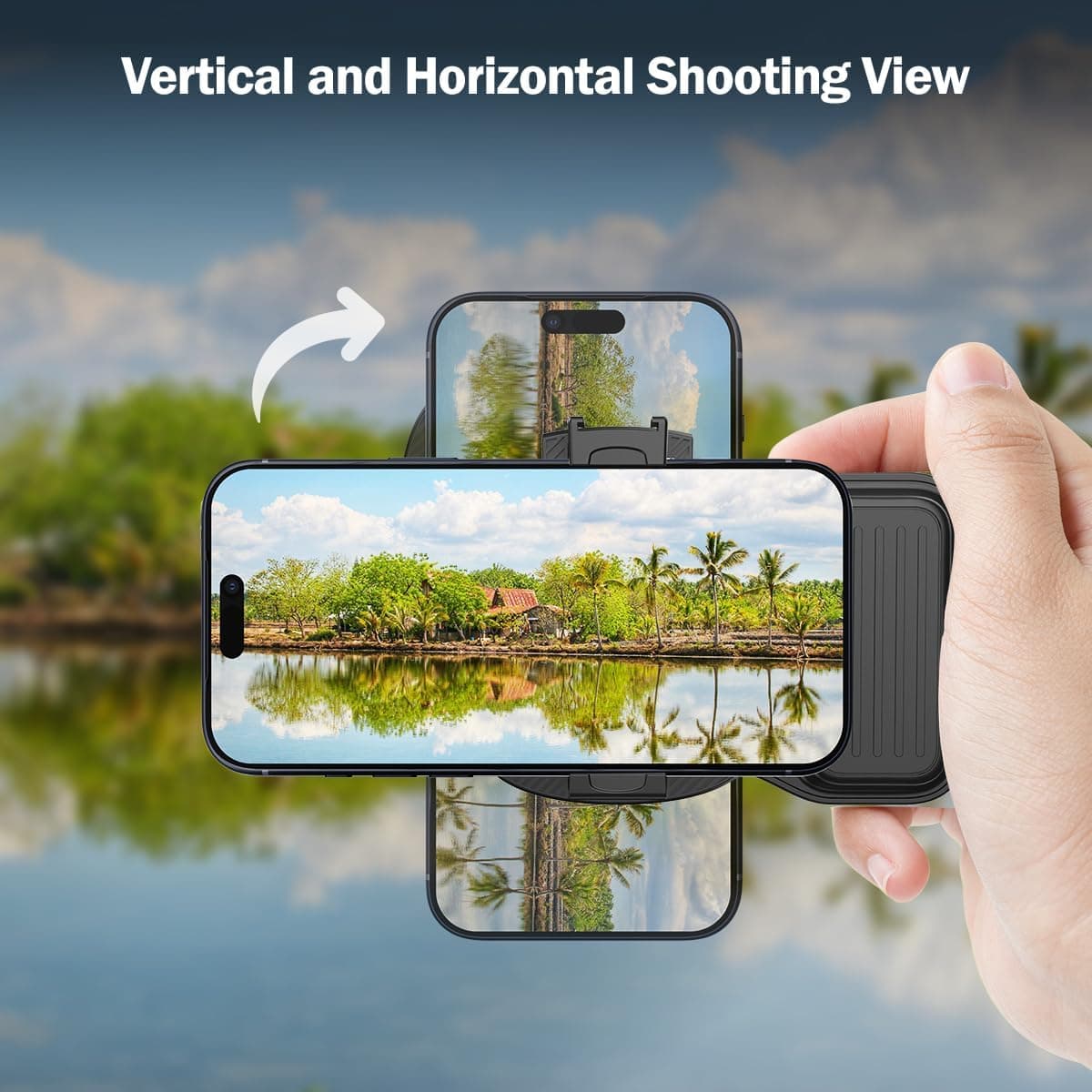 Poignée de Prise de Vue Photo/Vidéo pour Téléphone avec Télécommande et Lumière LED - قبضة التصوير الذكية للهواتف بمؤثرات إضاءة وريموت بلوتوث - Accessoires - صورة 6