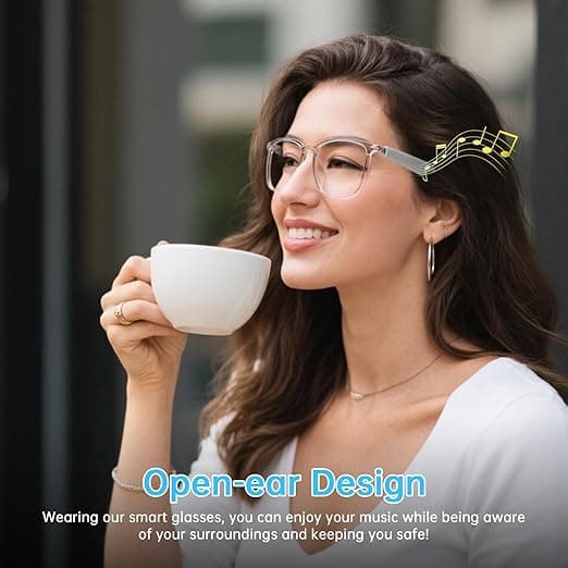 Lunettes Connectées F20 de Traduction IA et Audio Open-Ear Bluetooth 5.4 - نظارات المترجم الذكية بالذكاء الاصطناعي - Électronique - صورة 12