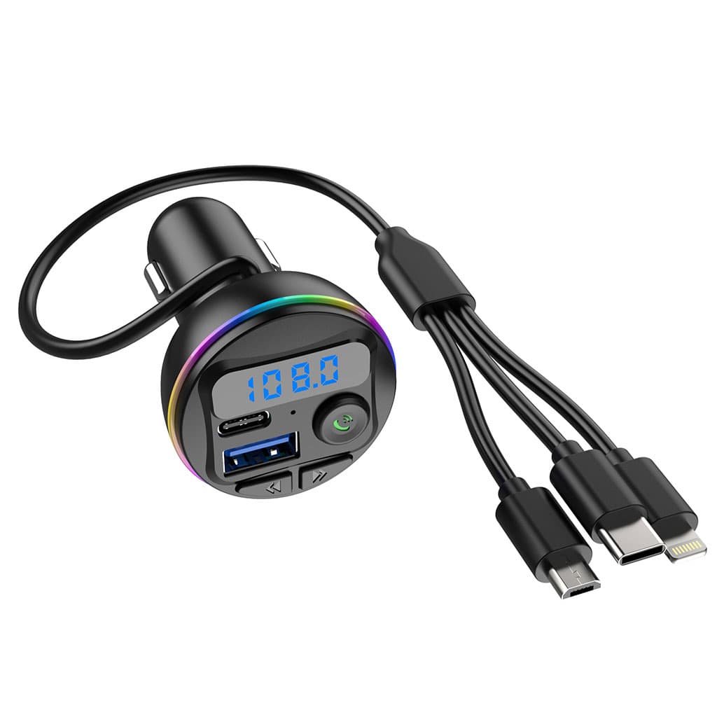 Transmetteur Bluetooth pour voiture, voiture Mp3 Player Radio Aux Adapter Lecteur de Musique — صورة 2