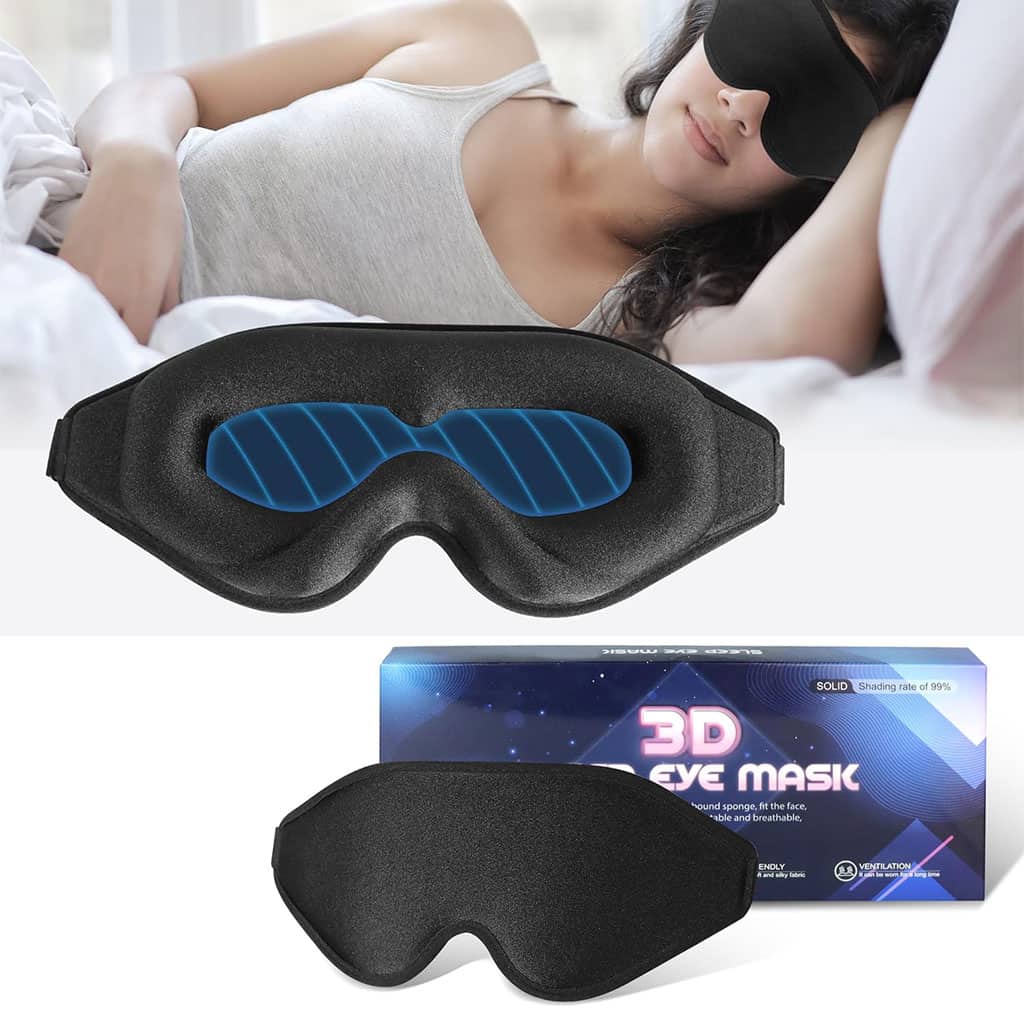 قناع نوم 3D | Masque Sommeil Ergonomique | بحزام قابل للتعديل