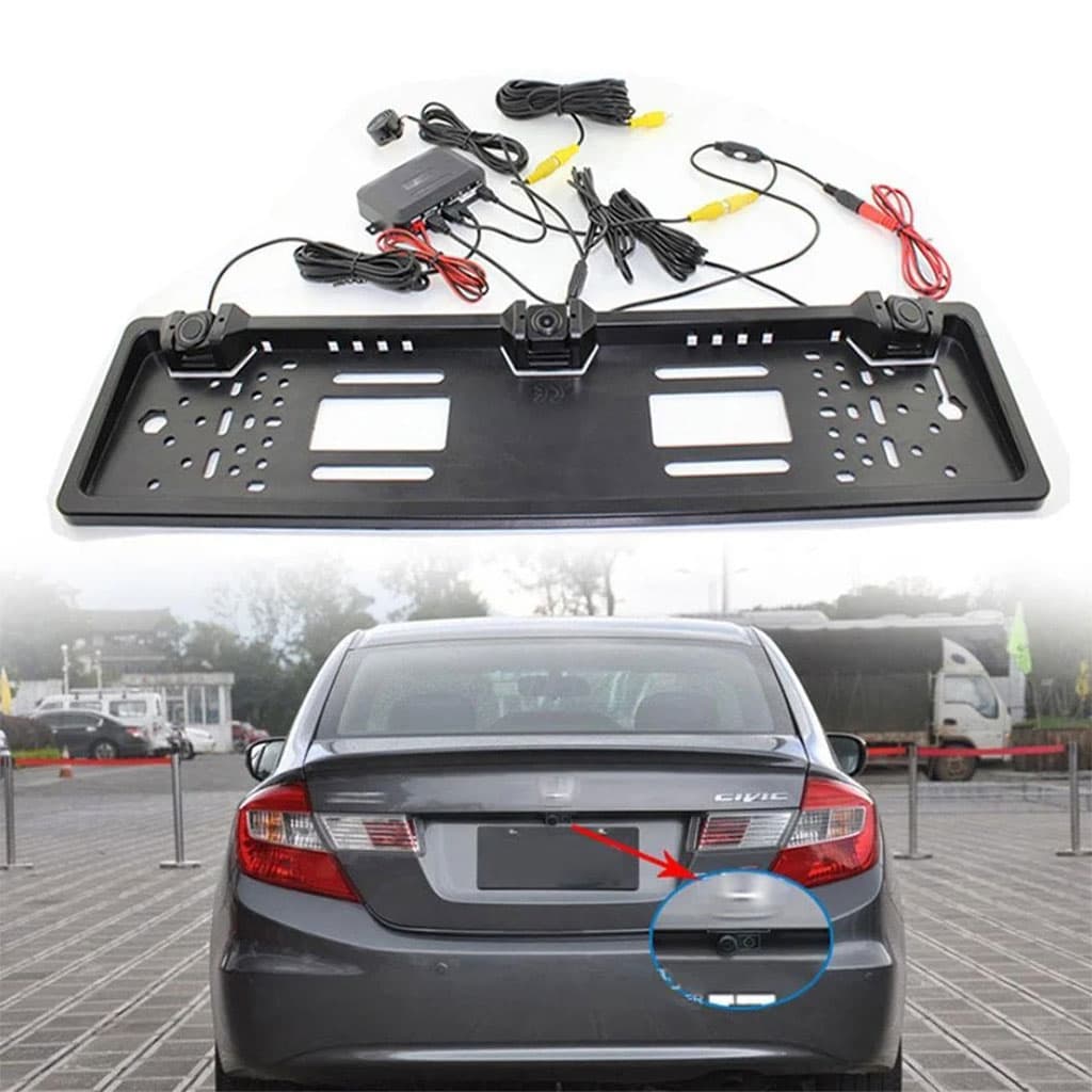 Caméra de recul HD Avec cadre de plaque d’immatriculation Standard et Radar de Recule — صورة 6