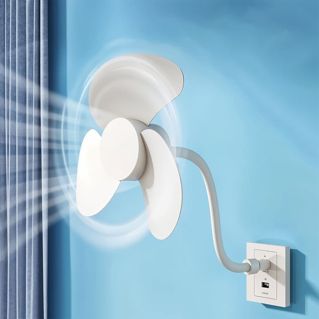Mini Ventilateur USB Pliable à 360° Ultra-Portable - مروحة صغيرة قابلة للطي بزاوية 360 درجة - Camping et Randonnée - صورة 1