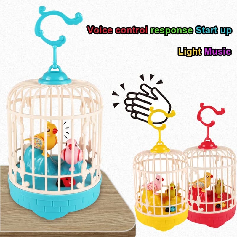 Cage à oiseaux Jouet éducatif d'enregistrement vocal avec de la musique et de la lumière - لعبة قفص عصافير لطيفة تعليمية للتسجيل صوتي مع الموسيقى والضوء — صورة 1
