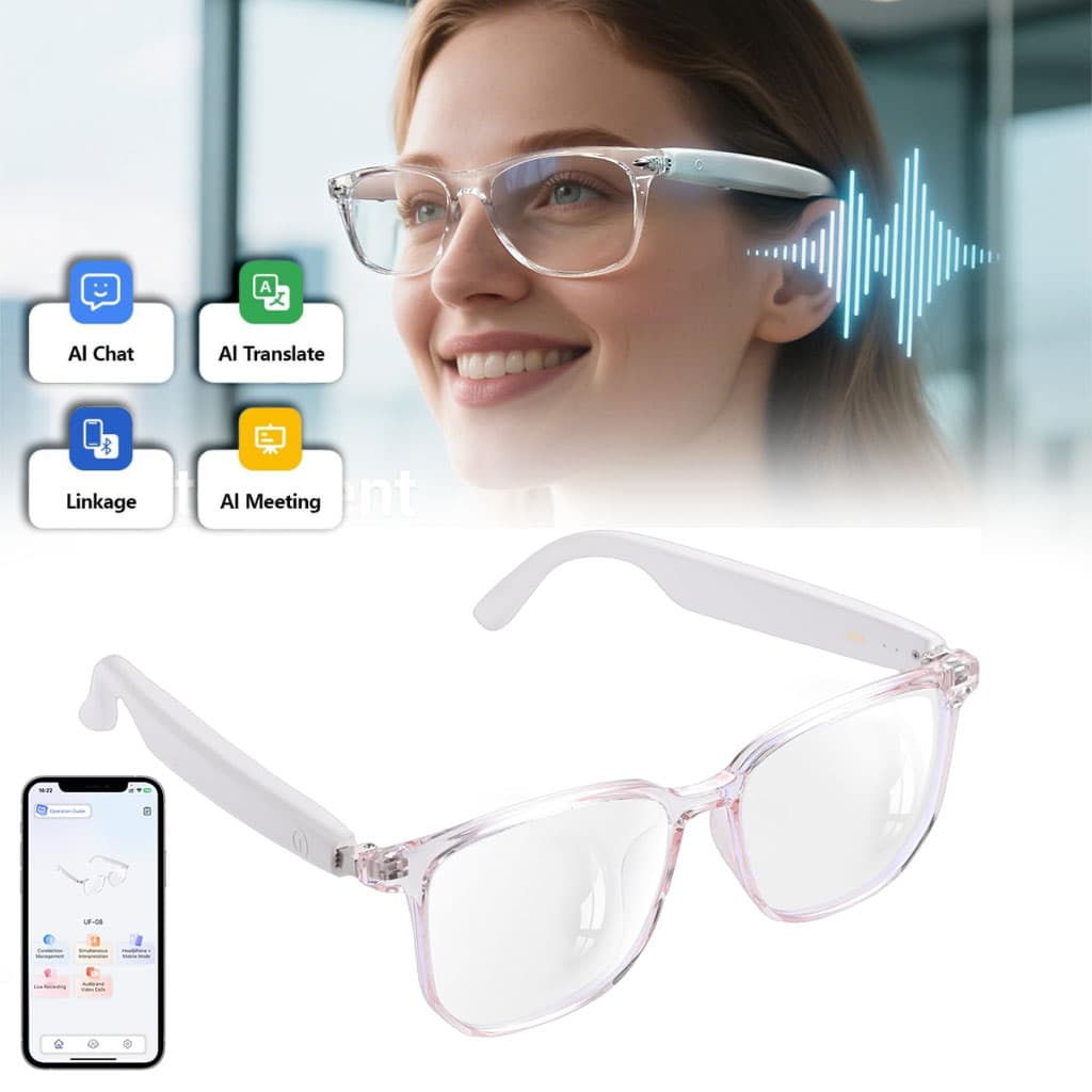 Lunettes Connectées F20 de Traduction IA et Audio Open-Ear Bluetooth 5.4 - نظارات المترجم الذكية بالذكاء الاصطناعي - Électronique - صورة 1