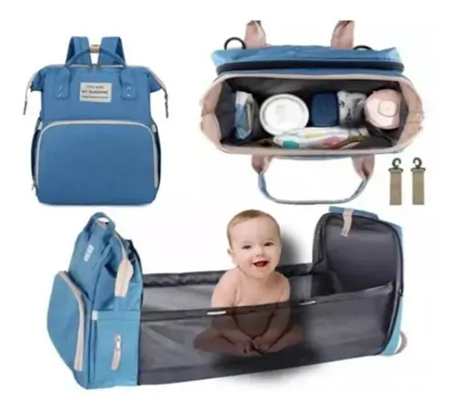 Sac à dos et landau pour bébé pliable 3in1 — صورة 5
