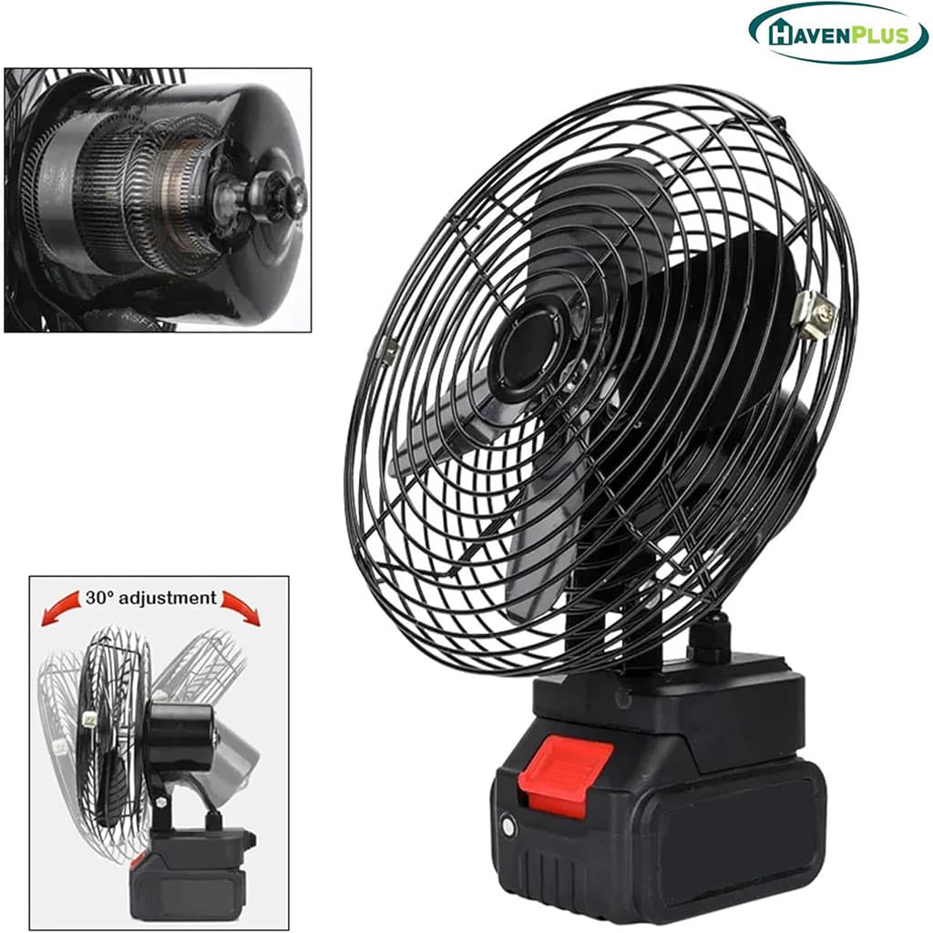 Ventilateur de Table Rechargeable avec Batterie Lithium 24V - مروحة مع بطارية كبيرة قابلة للشحن - Camping et Randonnée - صورة 2