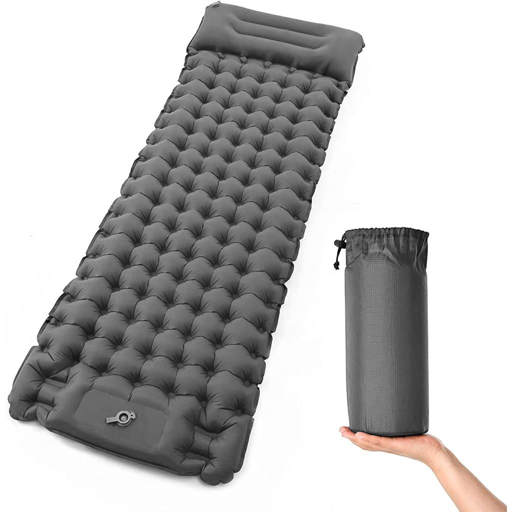 Matelas de Camping Gonflable Portable - فراش التخييم الهوائي القابل للنفخ بالقدم مع وسادة مدمجة - Camping et Randonnée - صورة 14