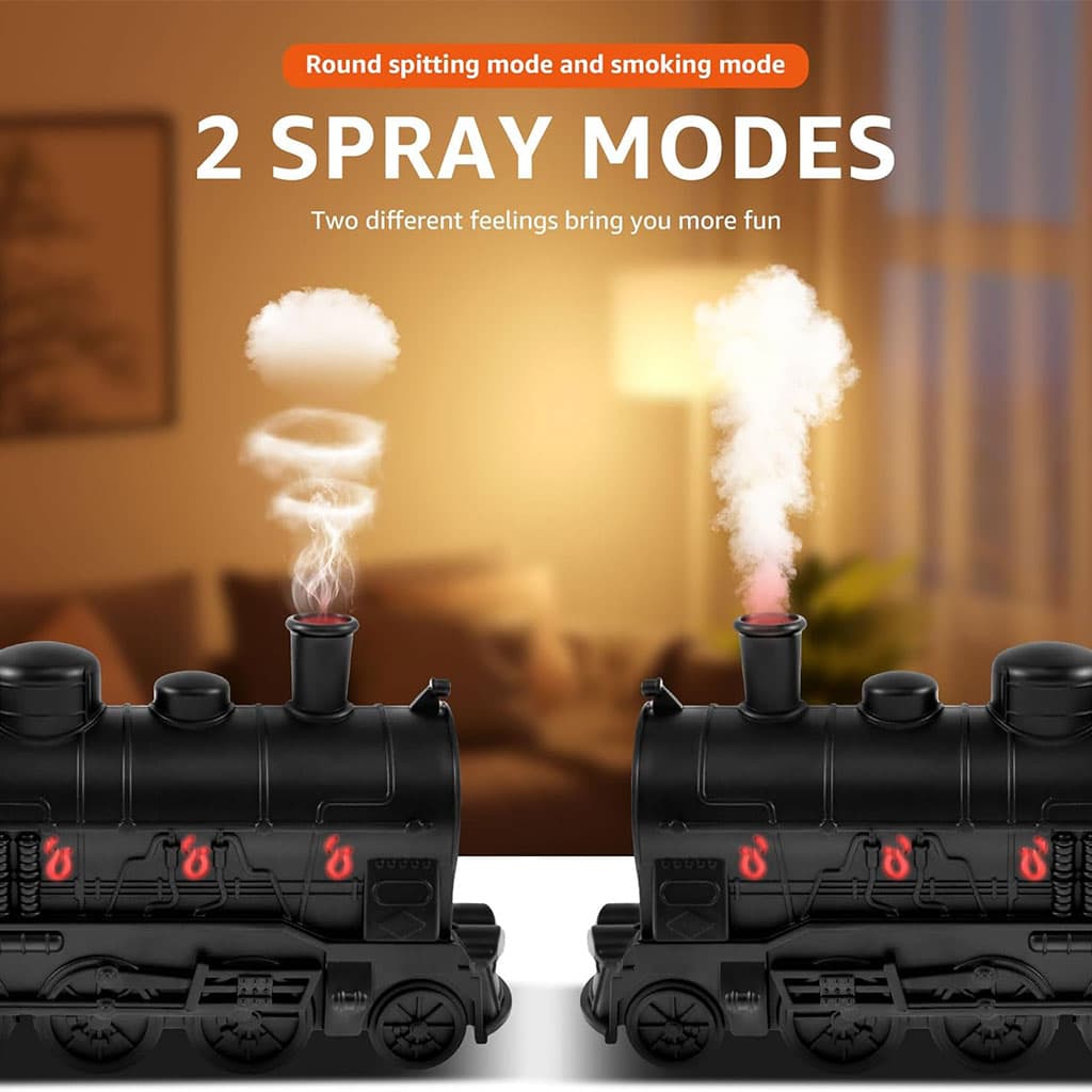 Train Diffuseur D Huiles Essentielles et Humidificateur Ultra-Silencieux de 300ml – معطر جو على شكل قطار — صورة 3