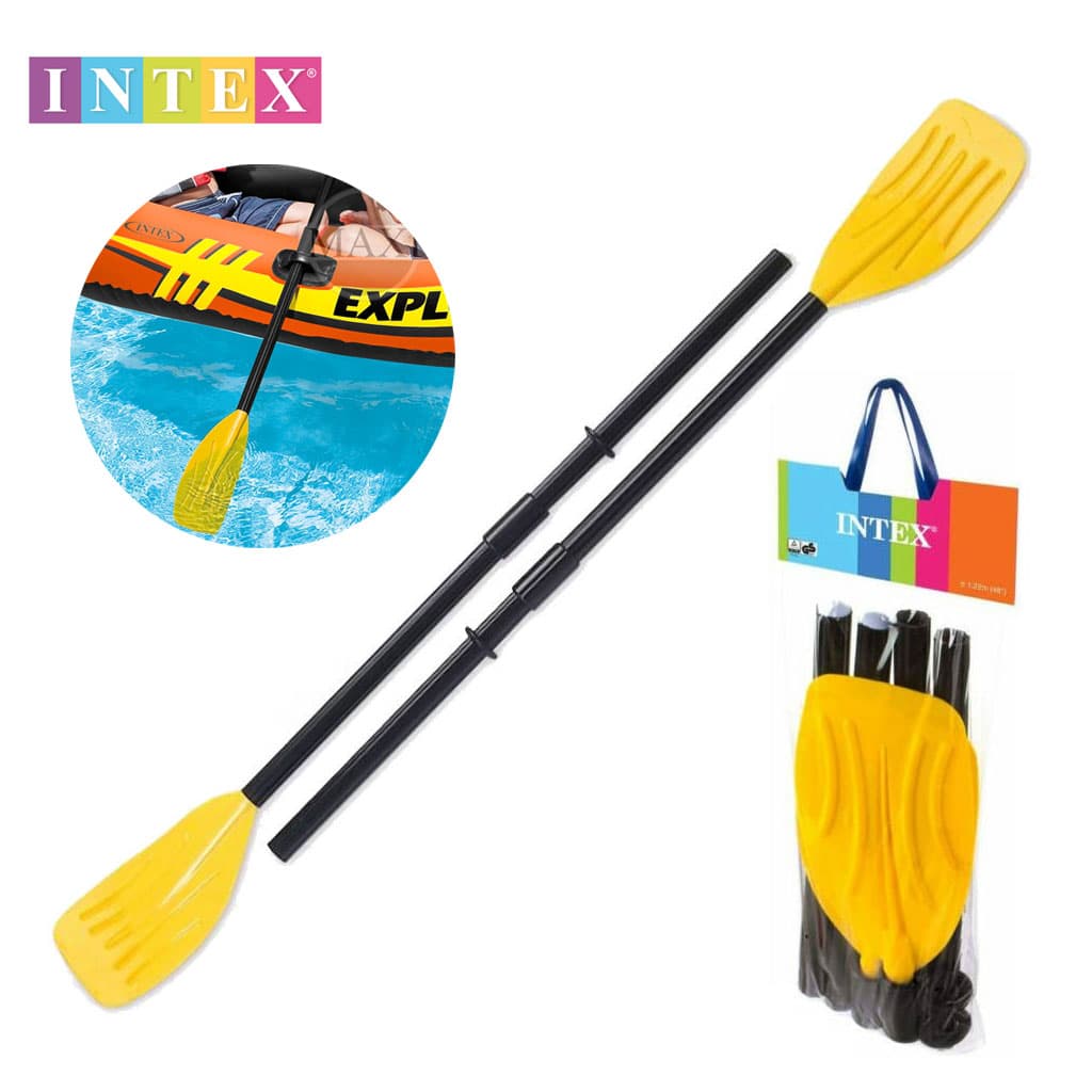 Paire de Rames Intex 122 cm en PVC Robuste Démontables en 3 Pièces pour Kayak et Bateau - طقم مجاديف متينة - Vacance & Loisir - صورة 1