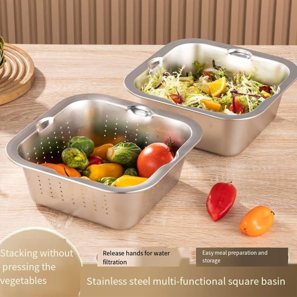 مفرمة وقطاعة خضر | Râpe Delaval Inox 3 EN 1 | مع سلة تصفية — صورة 6