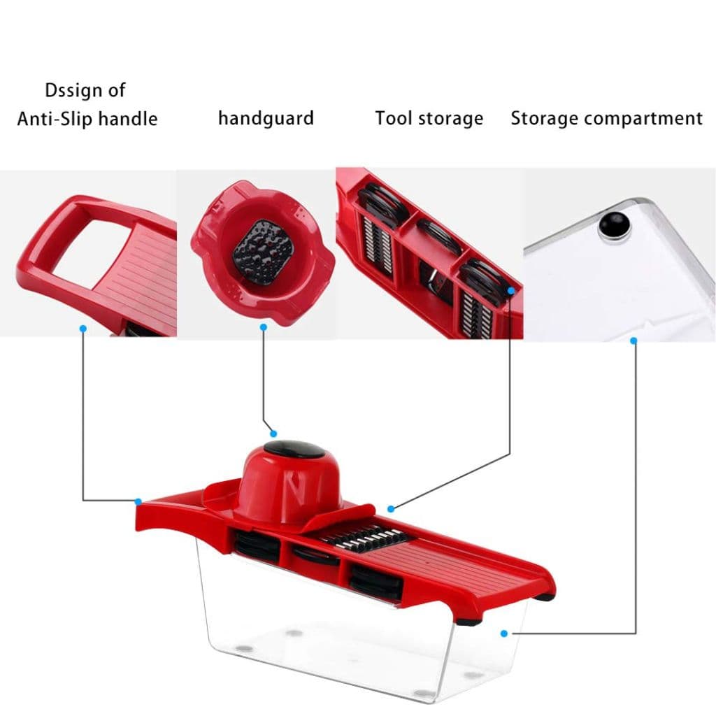 Mandoline Coupe-Légumes 10 en 1 – قطاعة خضروات — صورة 4