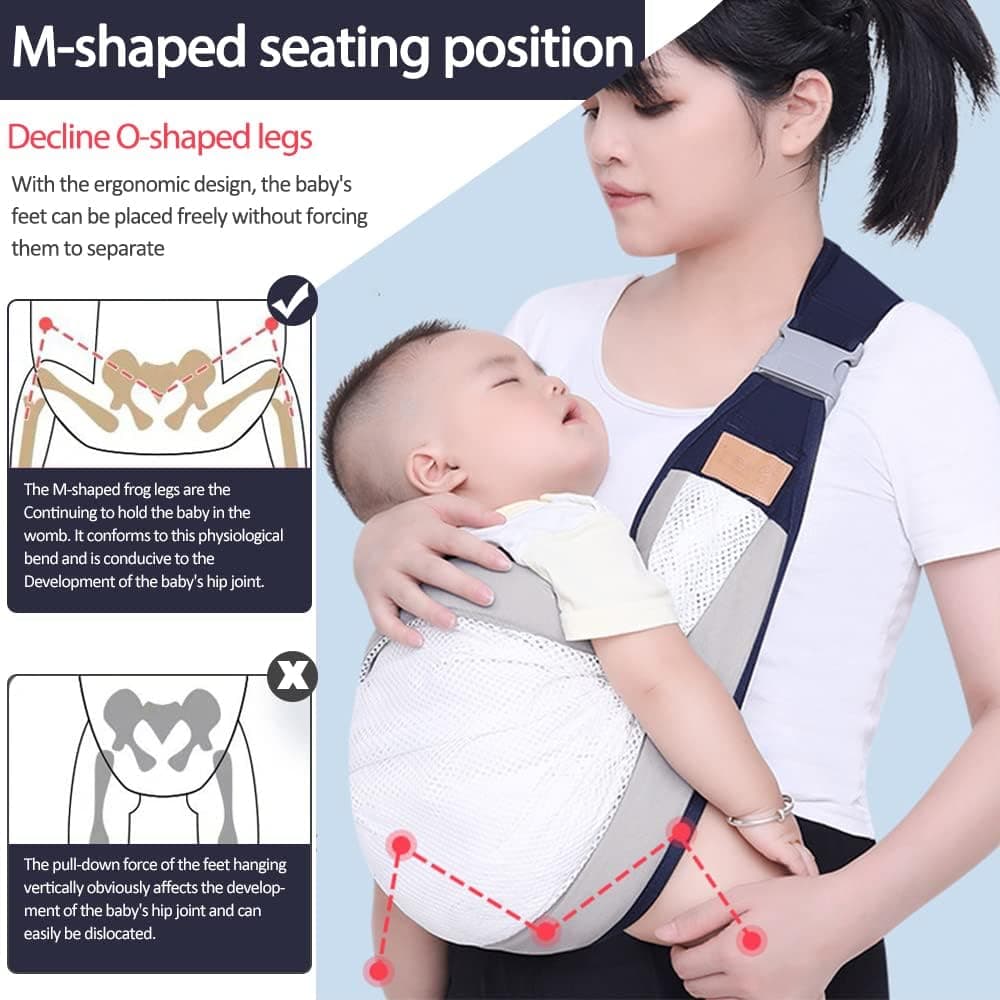 Écharpe à double usage pour nouveau-né 0-36M en tissu maillé — صورة 2