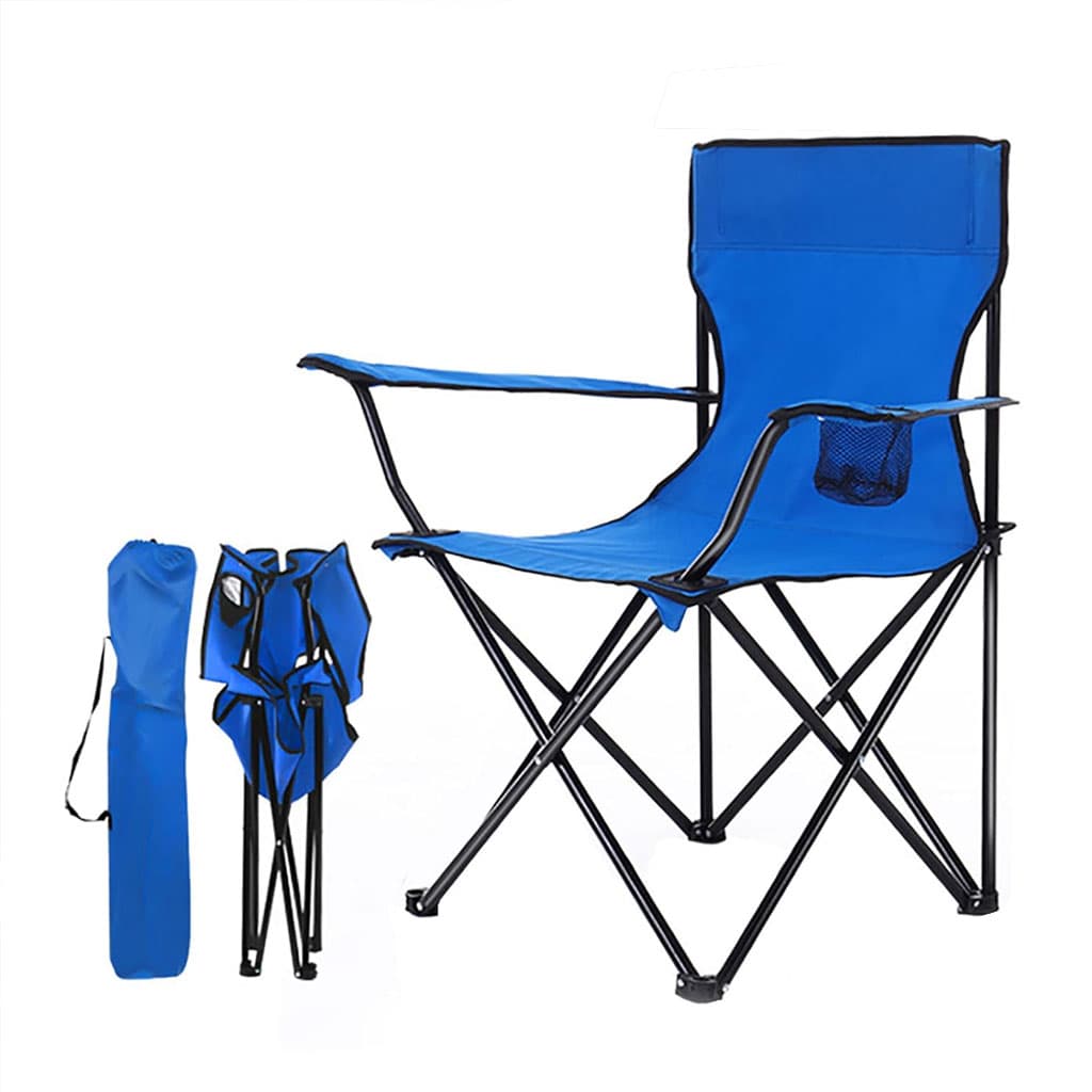 Chaise Pliante Portable avec Accoudoir Porte-Gobelet et Sac de Transport — صورة 1