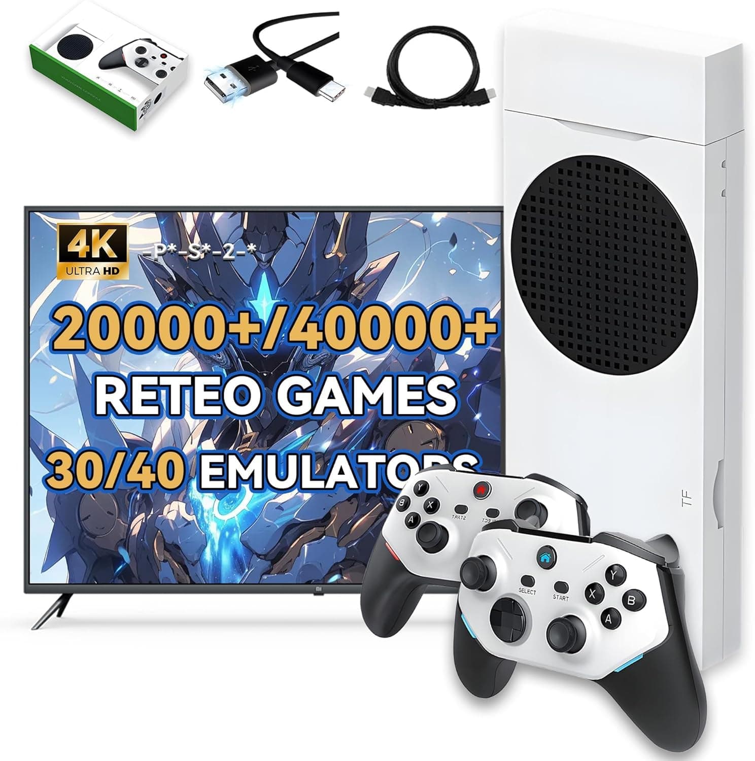 Console Game Stick Retro 4K M88 avec 30000+ Jeux et 2 Manettes Sans Fil - جهاز ألعاب الفيديو ريترو - Jouet & Gaming - صورة 1