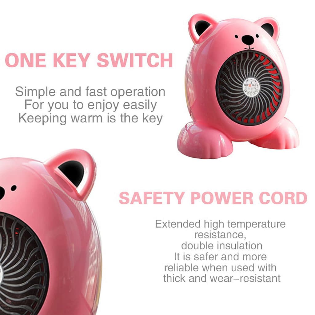 Mini radiateur chauffage électrique Ours 380W — صورة 5