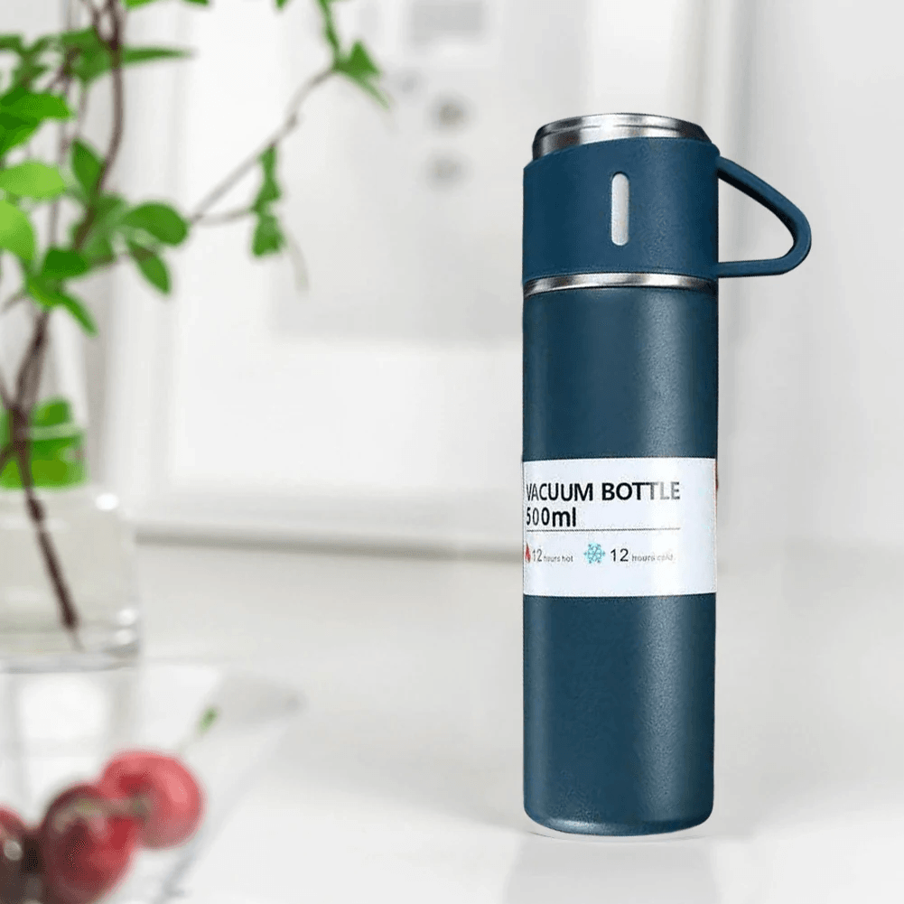 Ensemble Thermos avec 3 tasses thermique 500ml en acier inoxydable — صورة 2
