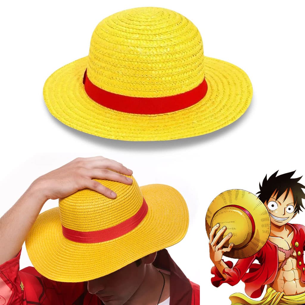 Chapeau de Paille Iconique de Luffy - Cosplay Anime One Piece - قبعة قش لوفي الأسطورية الشهيرة لعشاق أنمي ون بيس - Camping et Randonnée - صورة 1