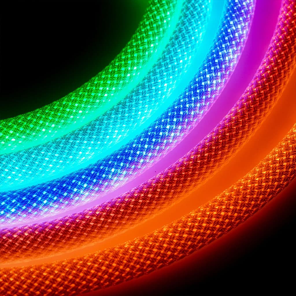 شريط إضاءة ملونة | Bande LED Néon RGB 360° | شبك ومرن — صورة 2