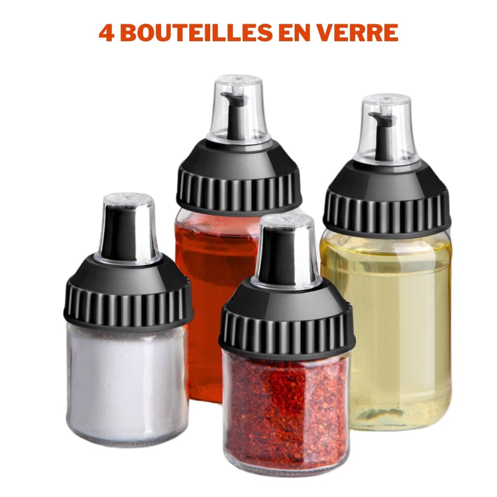 Eminem Ensemble de cuisine 5 Pcs en verre pour épices et huiles — صورة 4