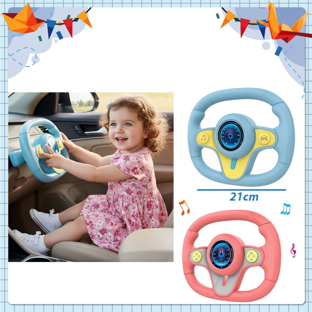 Jouet Volant Interactif pour Enfants KX3702 - لعبة مقود القيادة التفاعلية للأطفال (تعليمية وممتعة) - Jouet & Gaming - صورة 2