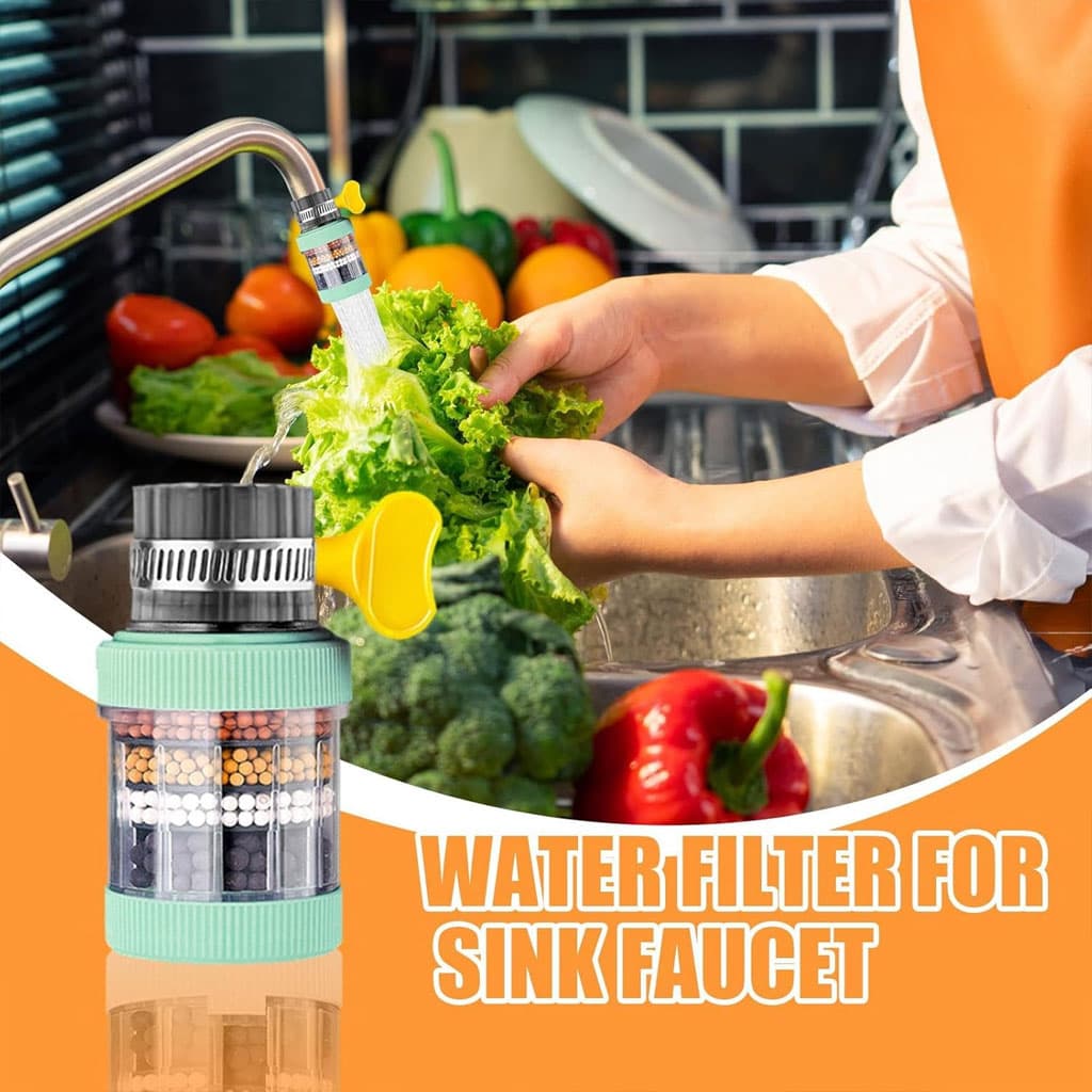 Filtre à eau pour robinet, purificateur de robinet d'évier sans éclaboussures — صورة 3