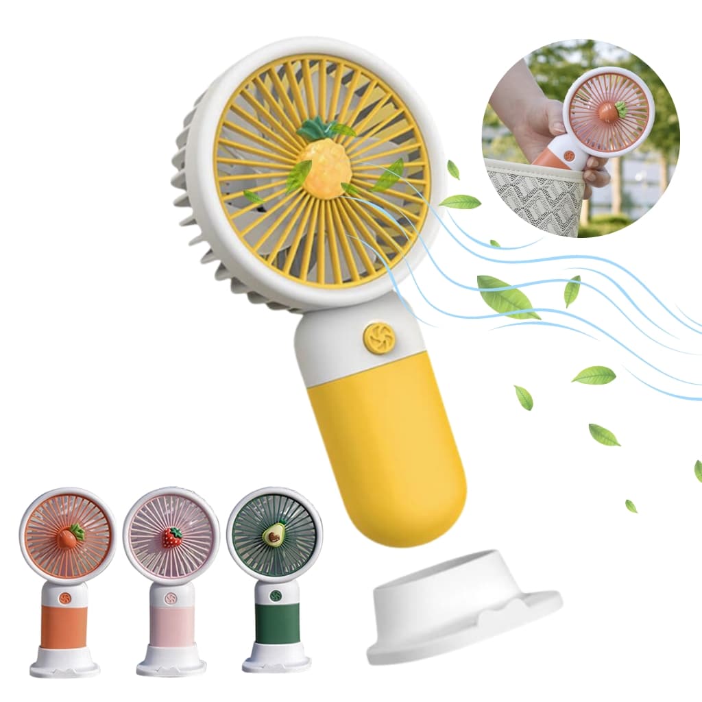 Ventilateur de bureau en forme de fruit de dessin animé, chargement USB — صورة 1
