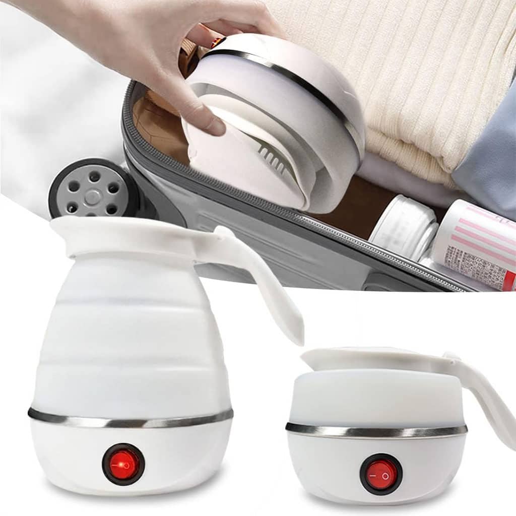 Bouilloire électrique pliable, portable et pliable de voyage – 600 ml