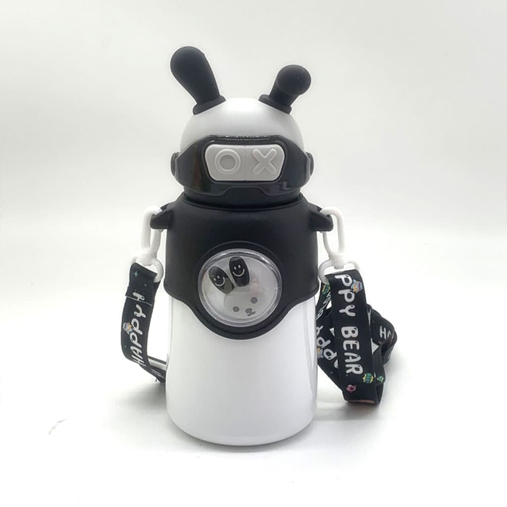 Bouteille Thermos en Acier Inoxydable 500 ml avec Paille, Motif Lapin pour Enfants — صورة 5