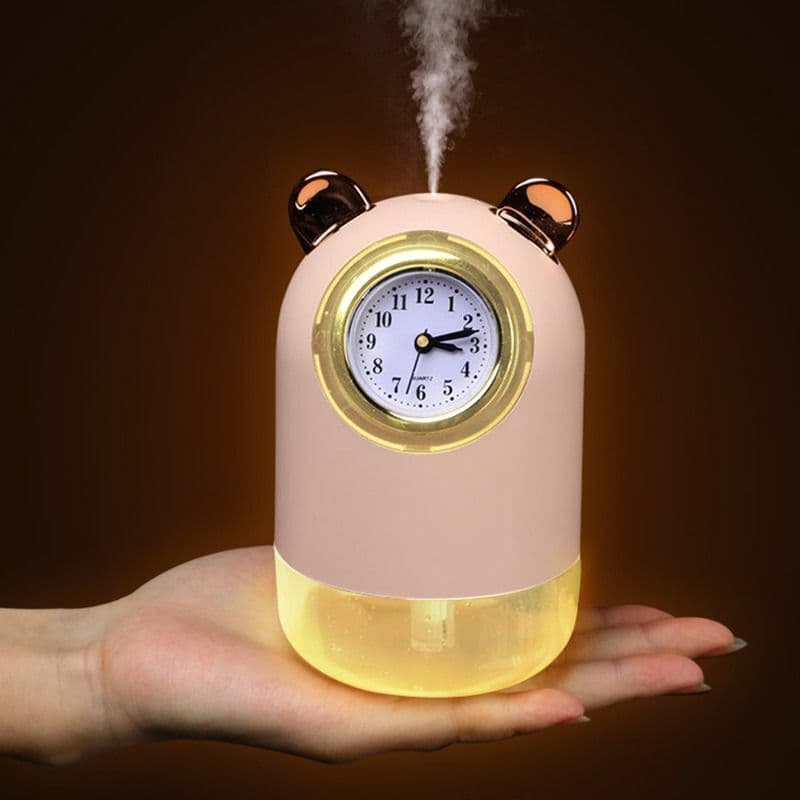 humidificateur avec horloge et Spray pour bureau 7 Couleur led 300 ML — صورة 2