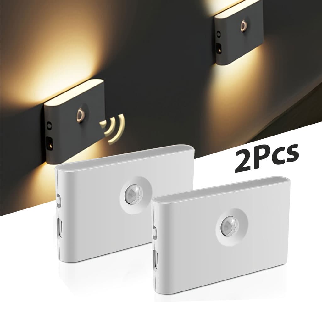 طقم مصابيح ذكية للممرات | Smart Applique LED Détecteur | 2 قطع قابلة للشحن — صورة 1