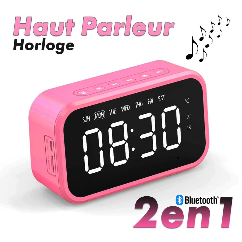 Réveil intelligente sans fil Bluetooth haut-parleur LED FM,AUX ,TF — صورة 1