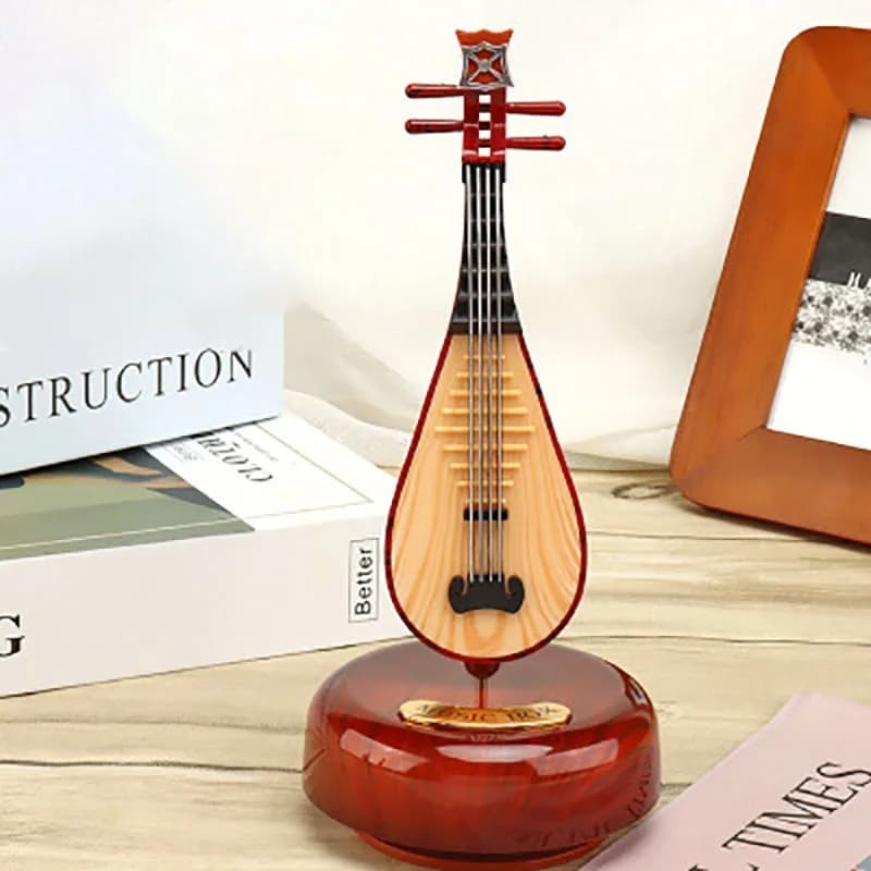 Mini instrument de musique rétro OUD, boîte à musique Décoration — صورة 1