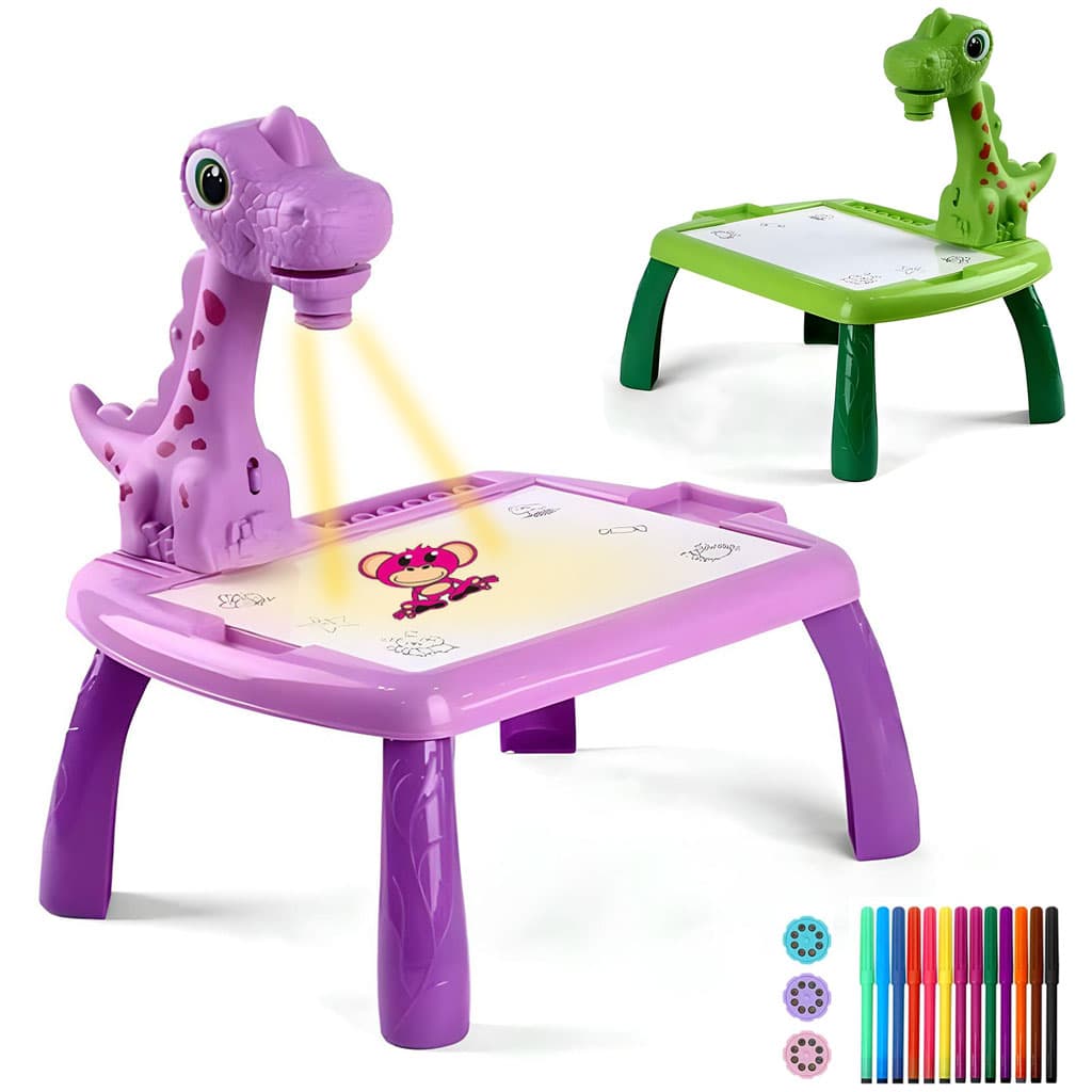 Projecteur de dessin Dino pour enfants avec 24 motifs colorés — صورة 1