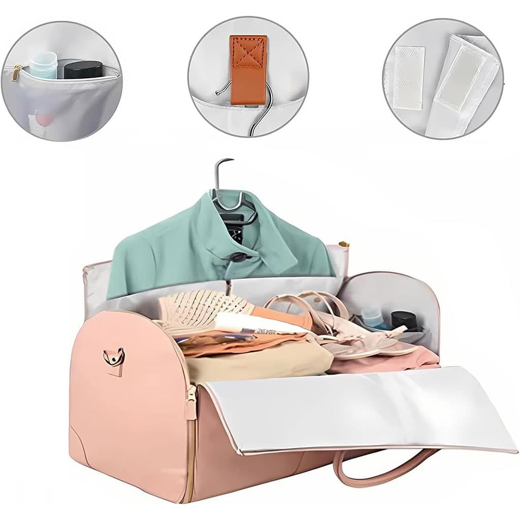 Sac de voyage tendance en PU Grand Capacité et Pliable — صورة 5