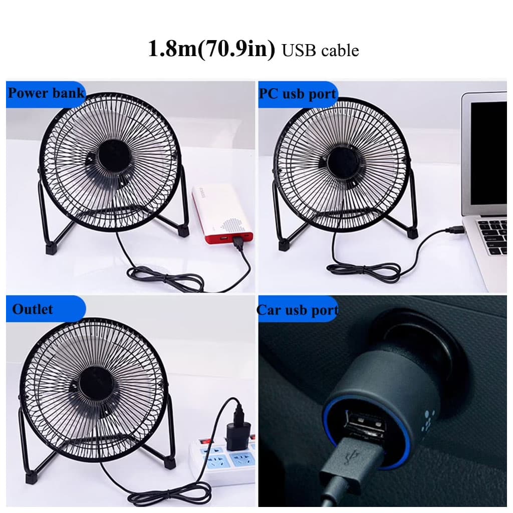 Ventilateur de Bureau LED avec Affichage de l'Heure et de la Température - مروحة المكتب الذكية بعرض الوقت ودرجة الحرارة - Électronique - صورة 3