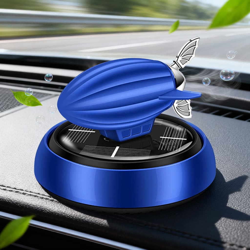 Dirigeable Désodorisant solaire en alliage pour voiture – معطر هواء للسيارة يعمل بالطاقة الشمسية على شكل منطاد — صورة 1