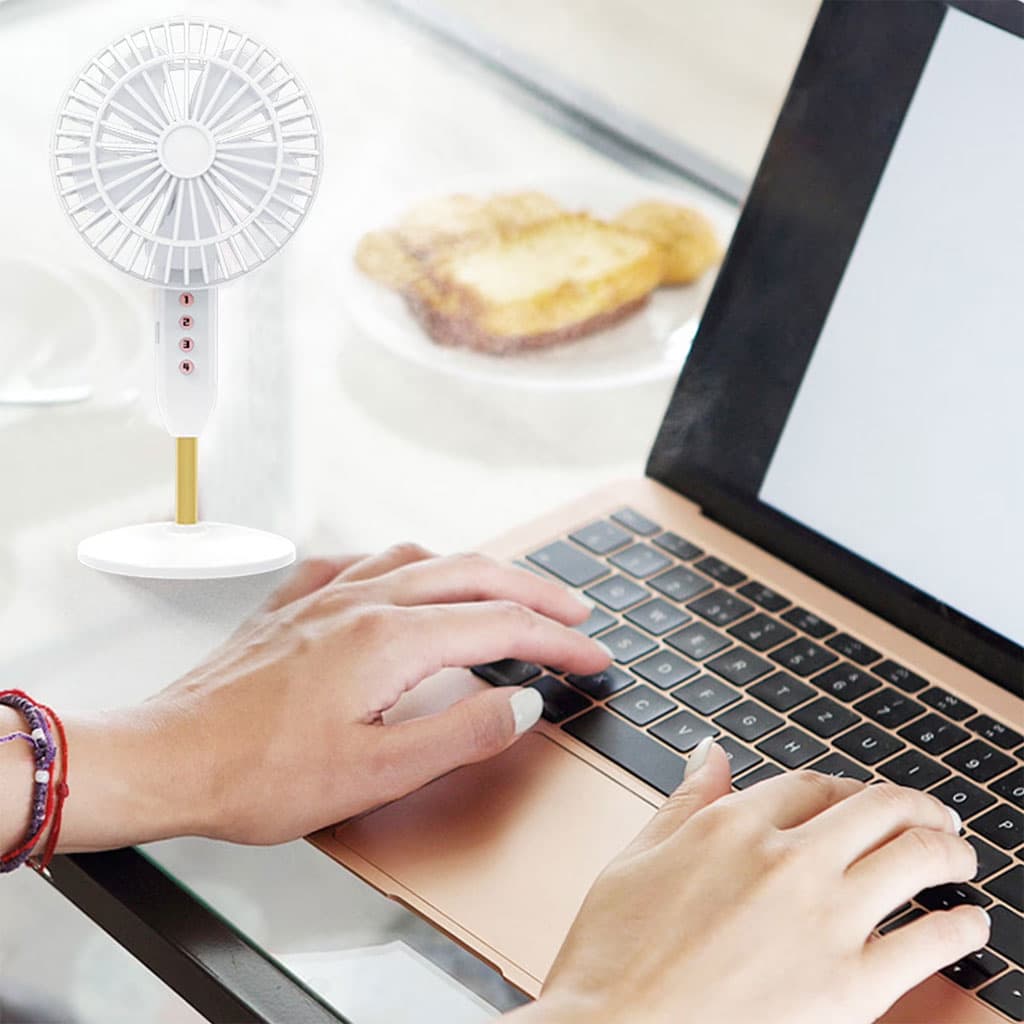 Mini Ventilateur de Bureau Portable USB - Ultra-Silencieux avec Batterie 1200mAh - مروحة المكتب اللاسلكية والمحمولة فائقة الهدوء بـ 3 سرعات - Produits de saison - صورة 5
