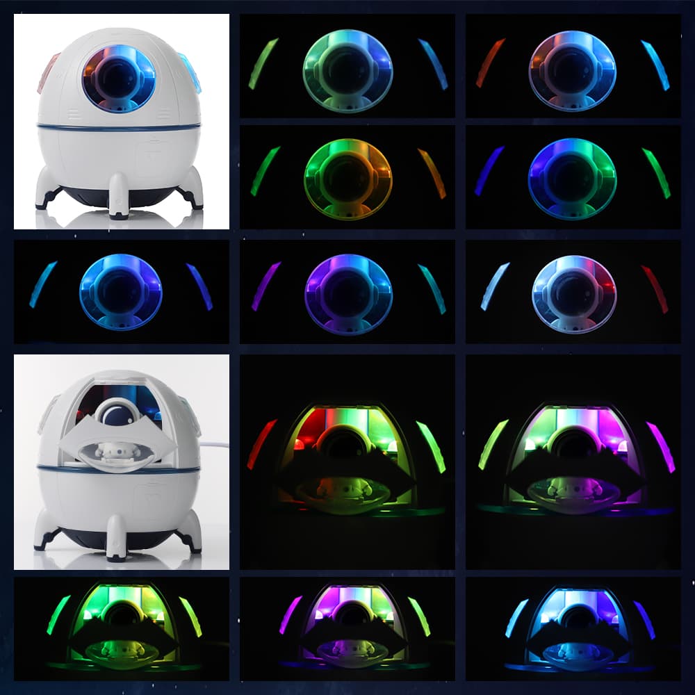 Humidificateur d'air électrique Spacecraft avec lumière LED — صورة 8
